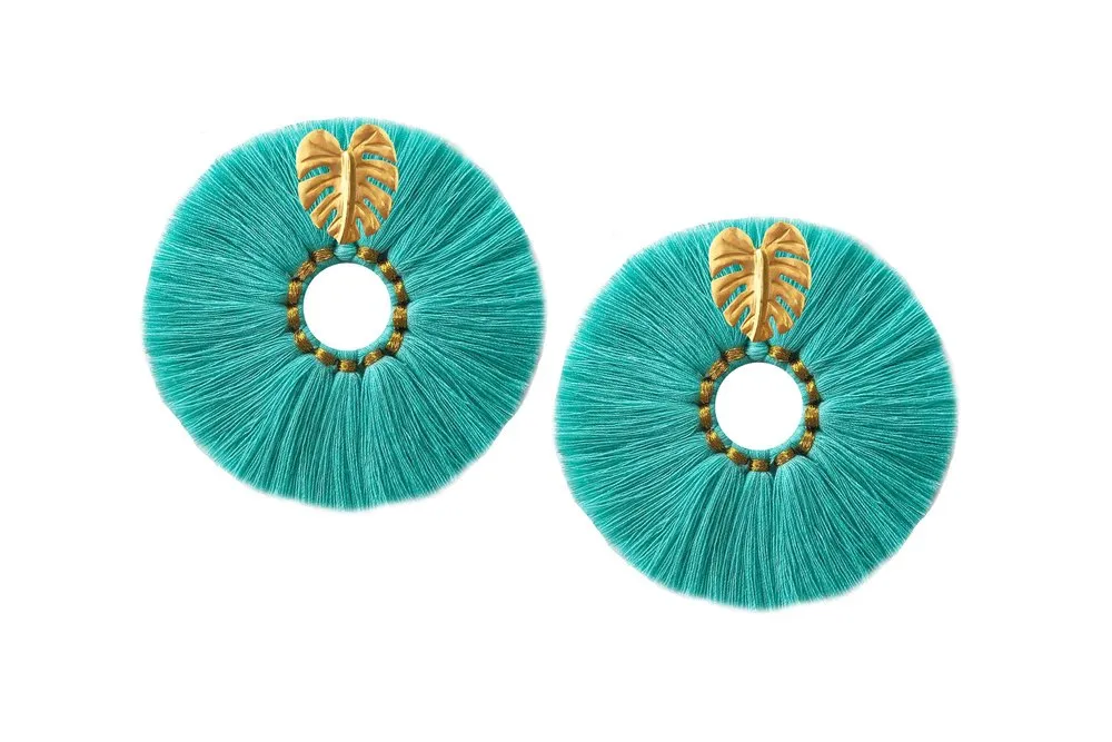 Mint Wild Flower Earrings