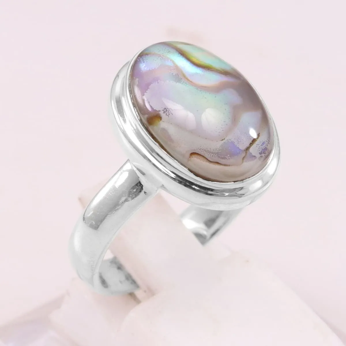 Mother of Pearl Ring 925 Sterling Silver Ring, Pearl Gemstone Ring, Mother Pearl Ring, Oval Pearl Ring