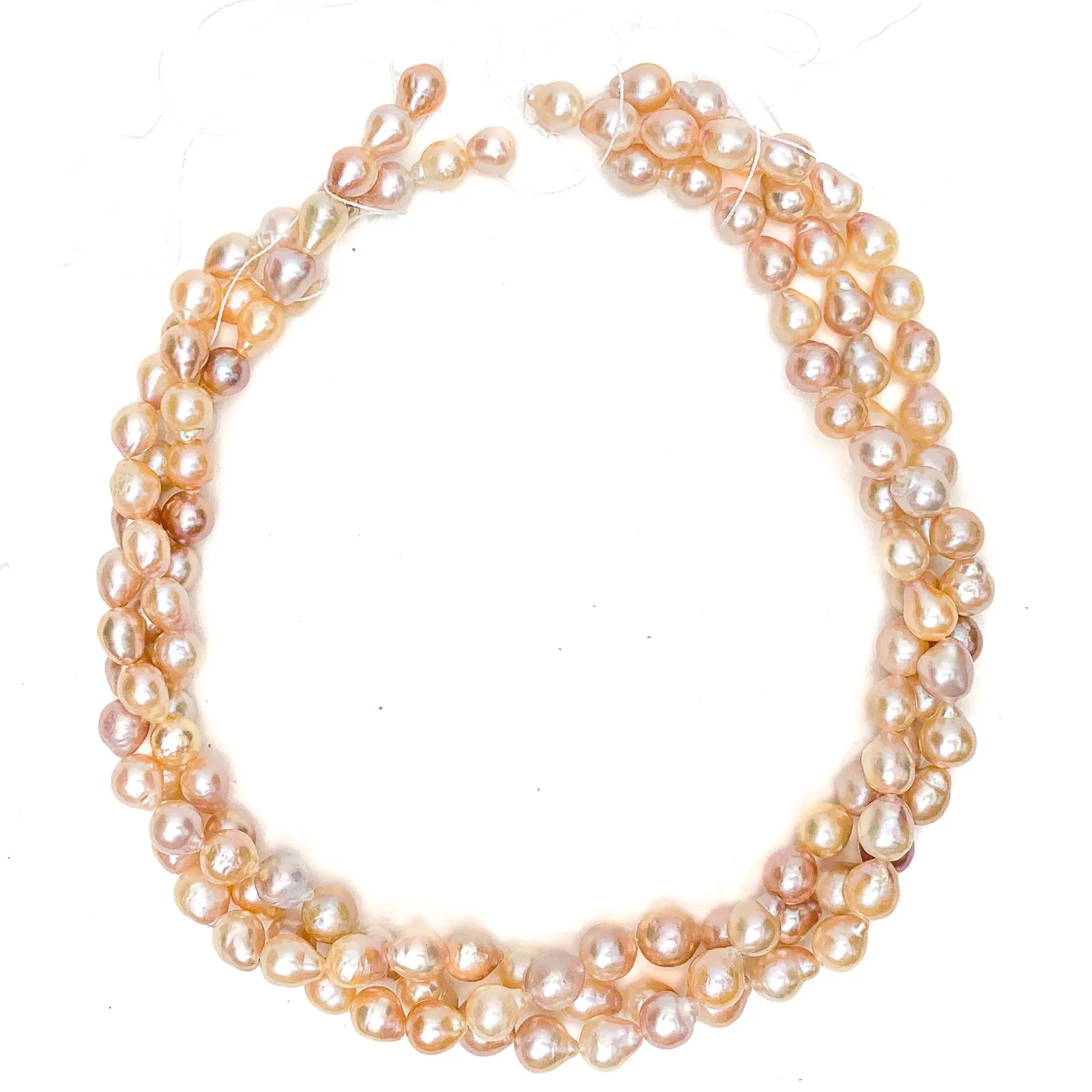 Multicolored Baroque Freshwater Pearl Bead Strand