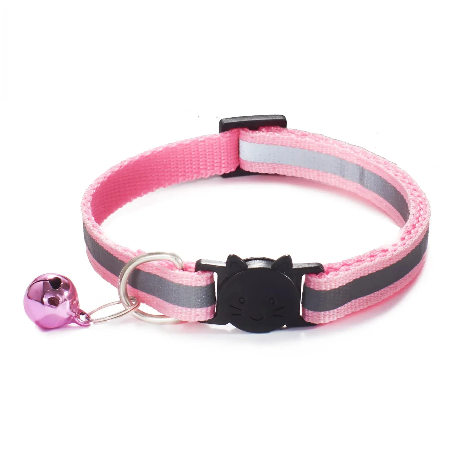 New Colors Reflective Breakaway Cat Collar Neck Ring Necklace Bell Pet Products Safety Elastic Adjustable With Soft Material 1PC