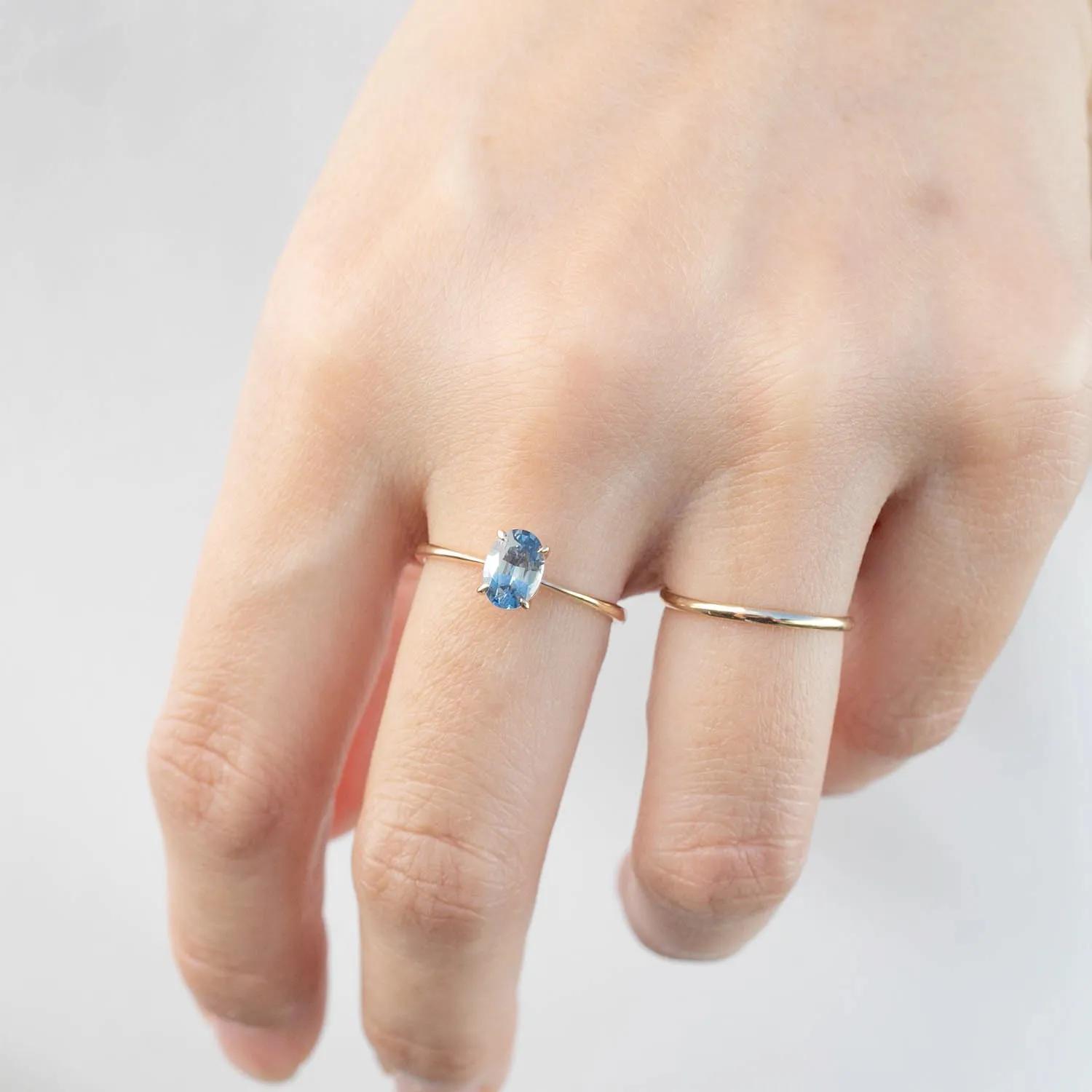 Nina Ring - 0.98ct Blue MontanaSapphire (One of a kind)