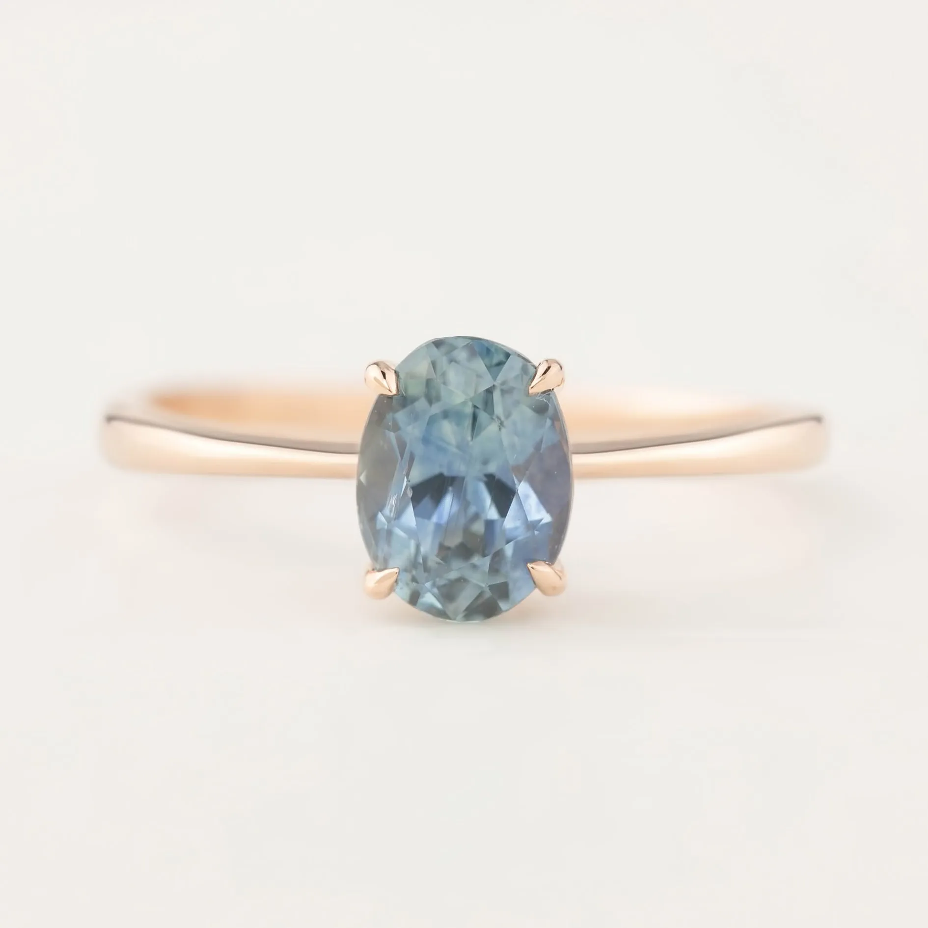 Nina Ring - GIA Certified 1.4ct Blue MontanaSapphire, 14k Rose Gold (One of a kind)