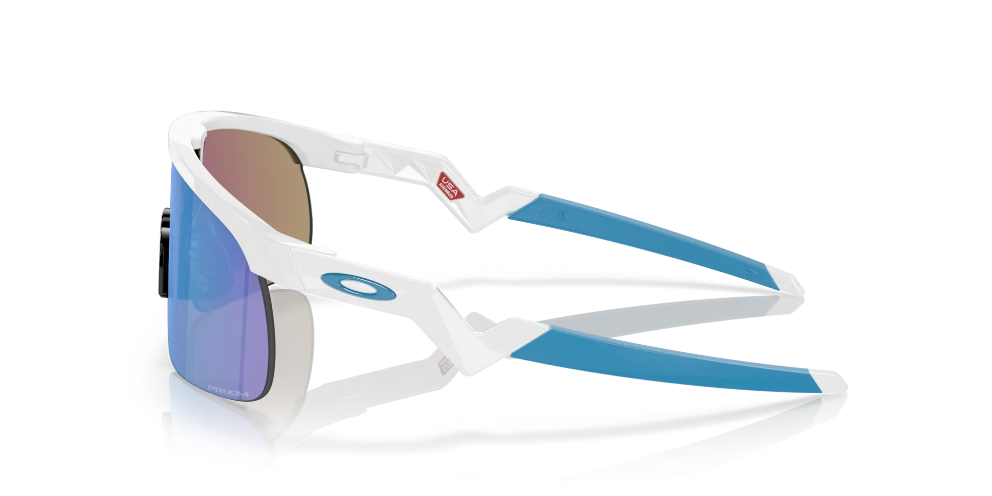 Oakley Resistor Prizm Sapphire Lenses Polished White Frame - (Youth Fit)