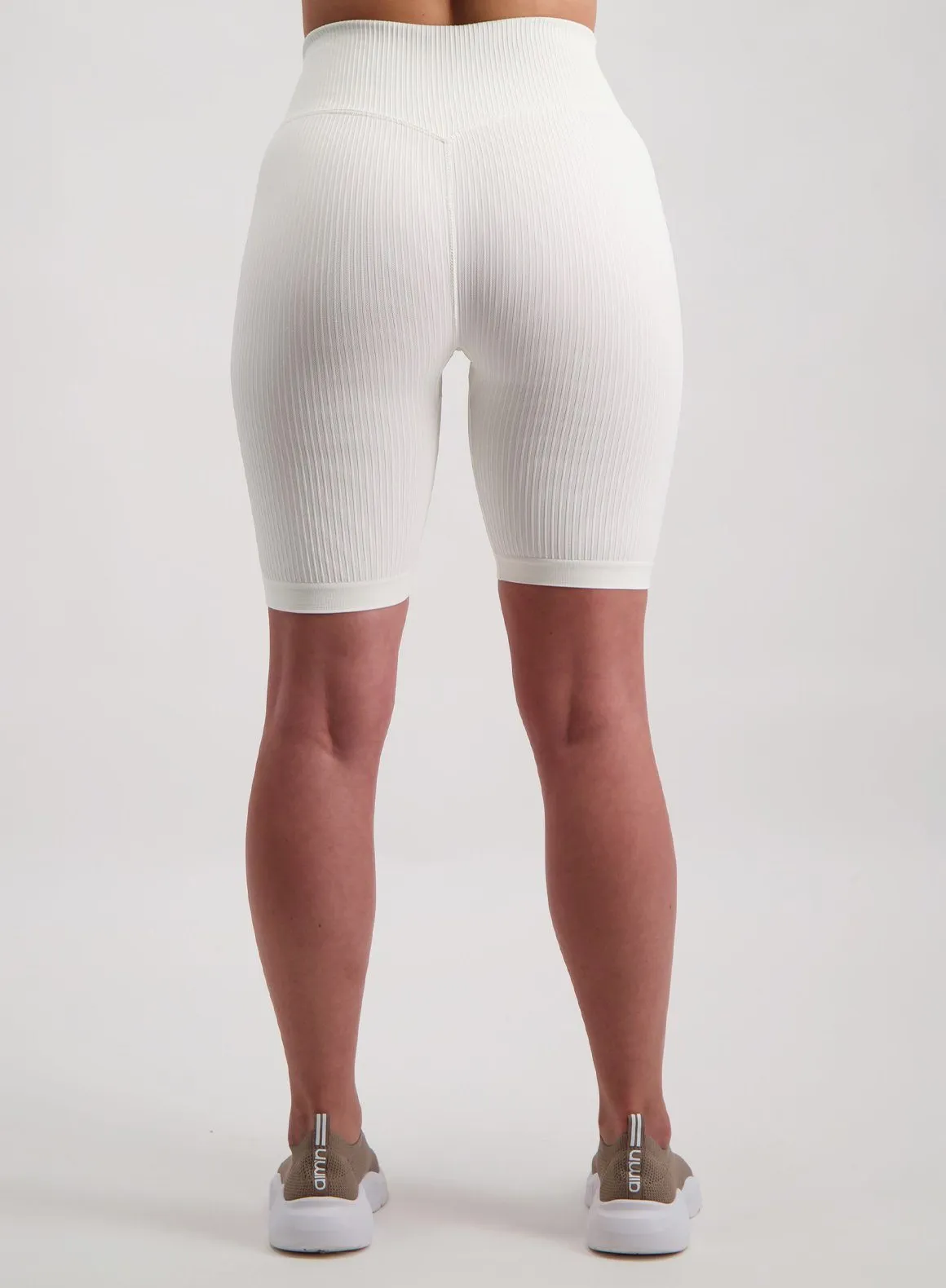 Off-White Ribbed Seamless Biker Shorts