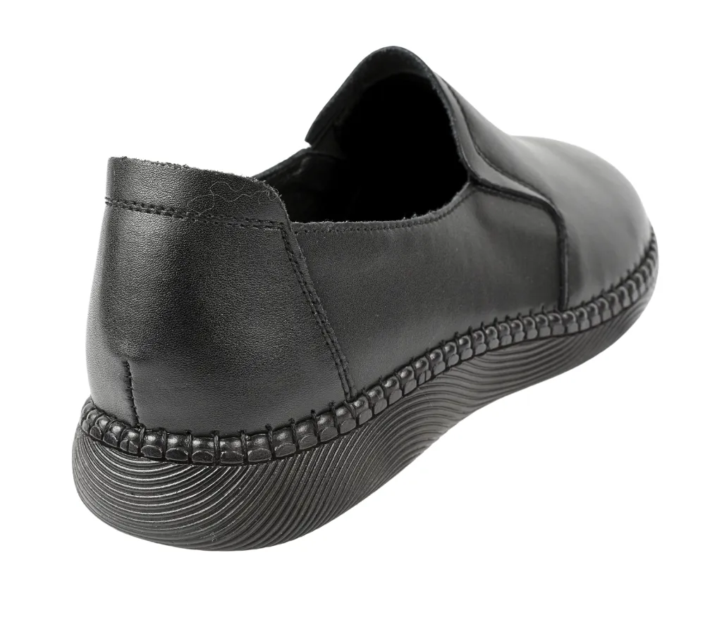 Pantofi casual, dama, GALLOP, GA 2320 negru, piele naturala