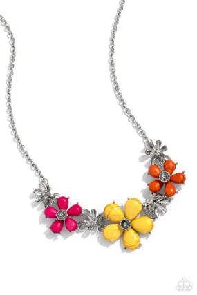 Paparazzi Growing Garland Yellow Necklace & Earring Set