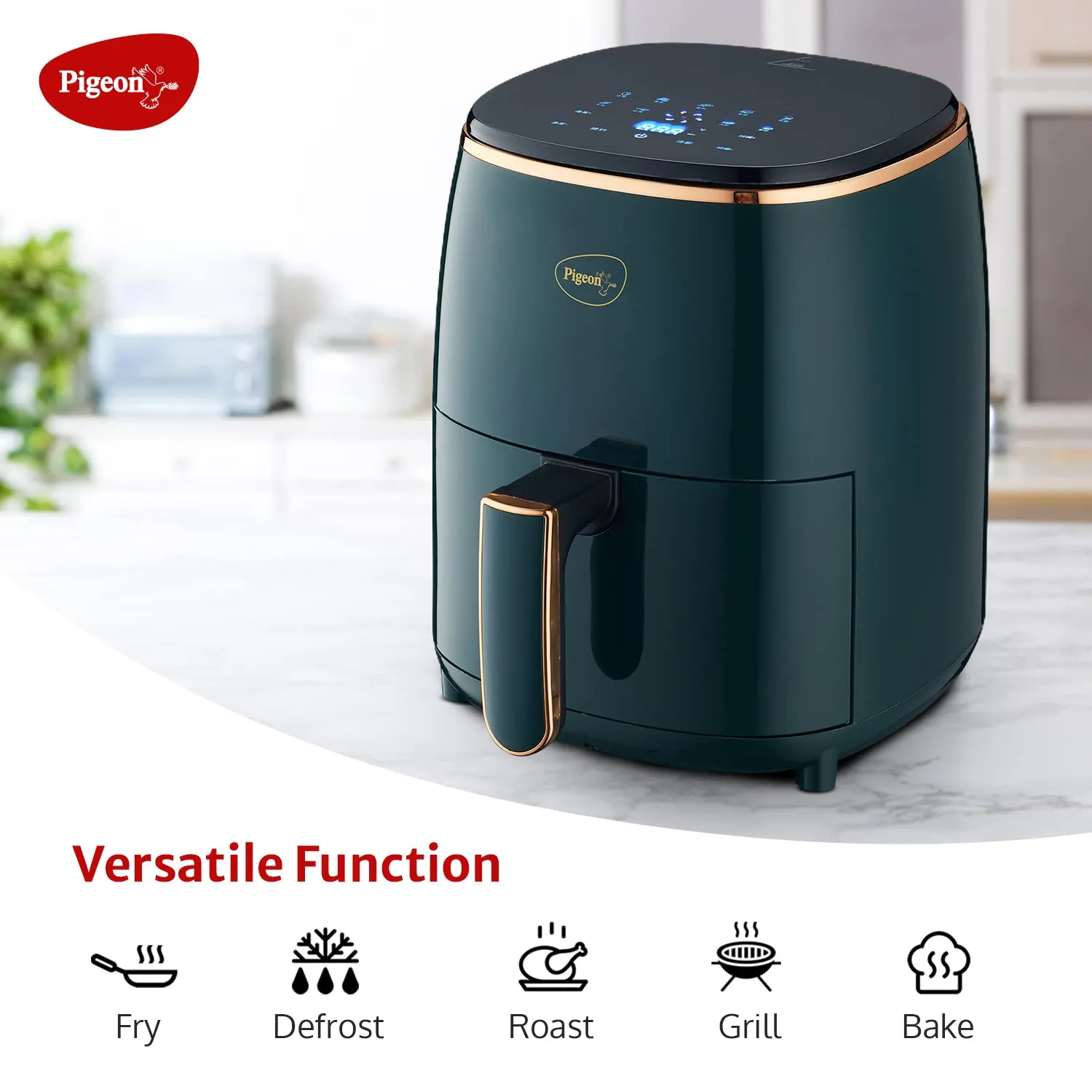 Pigeon Digital Air Fryer Pigeon Healthifry Digital Air Fryer, 360° High Speed Air Circulation Technology 1200 W, 4.2 L Basket