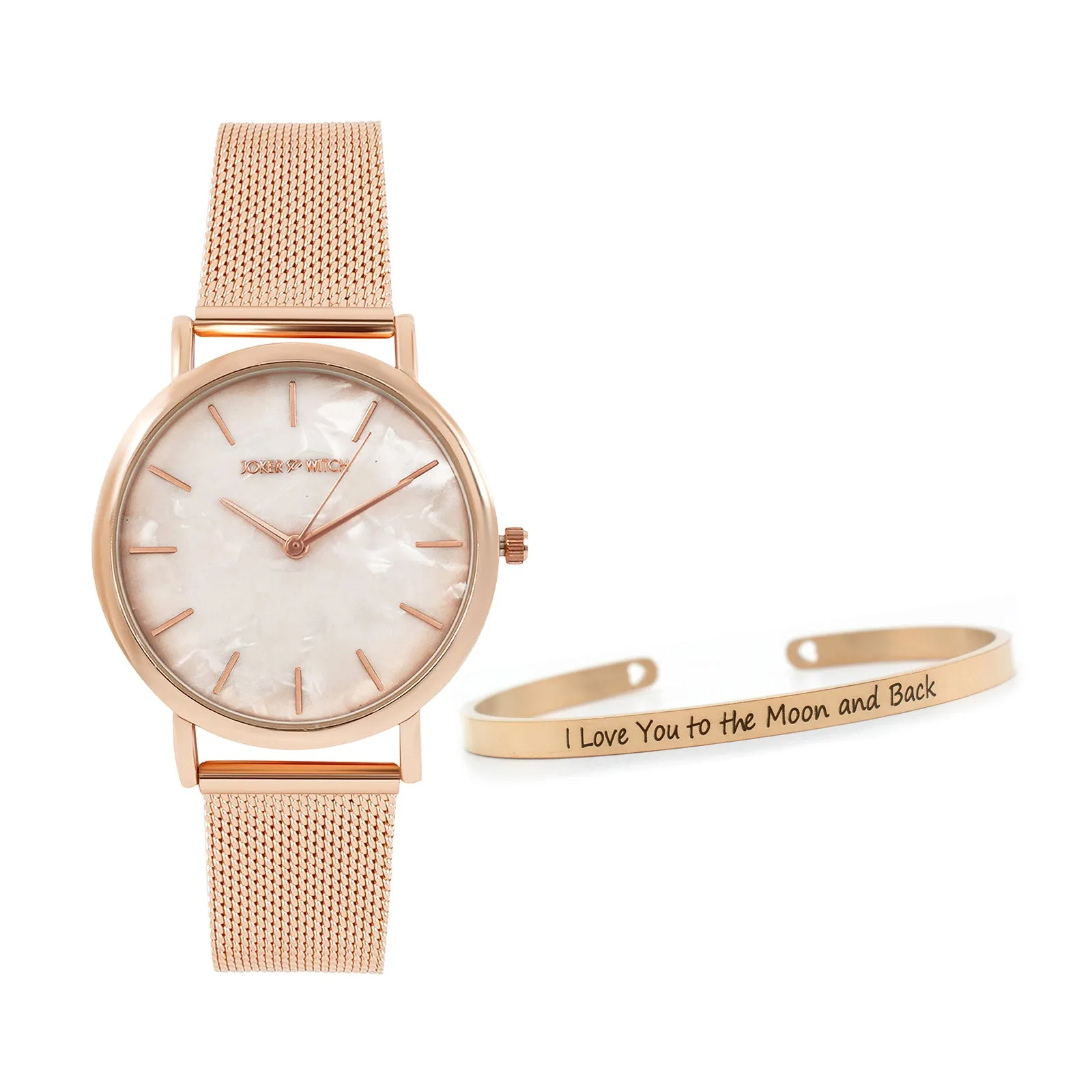 Pink Tea Rosegold Watch Bracelet Stack