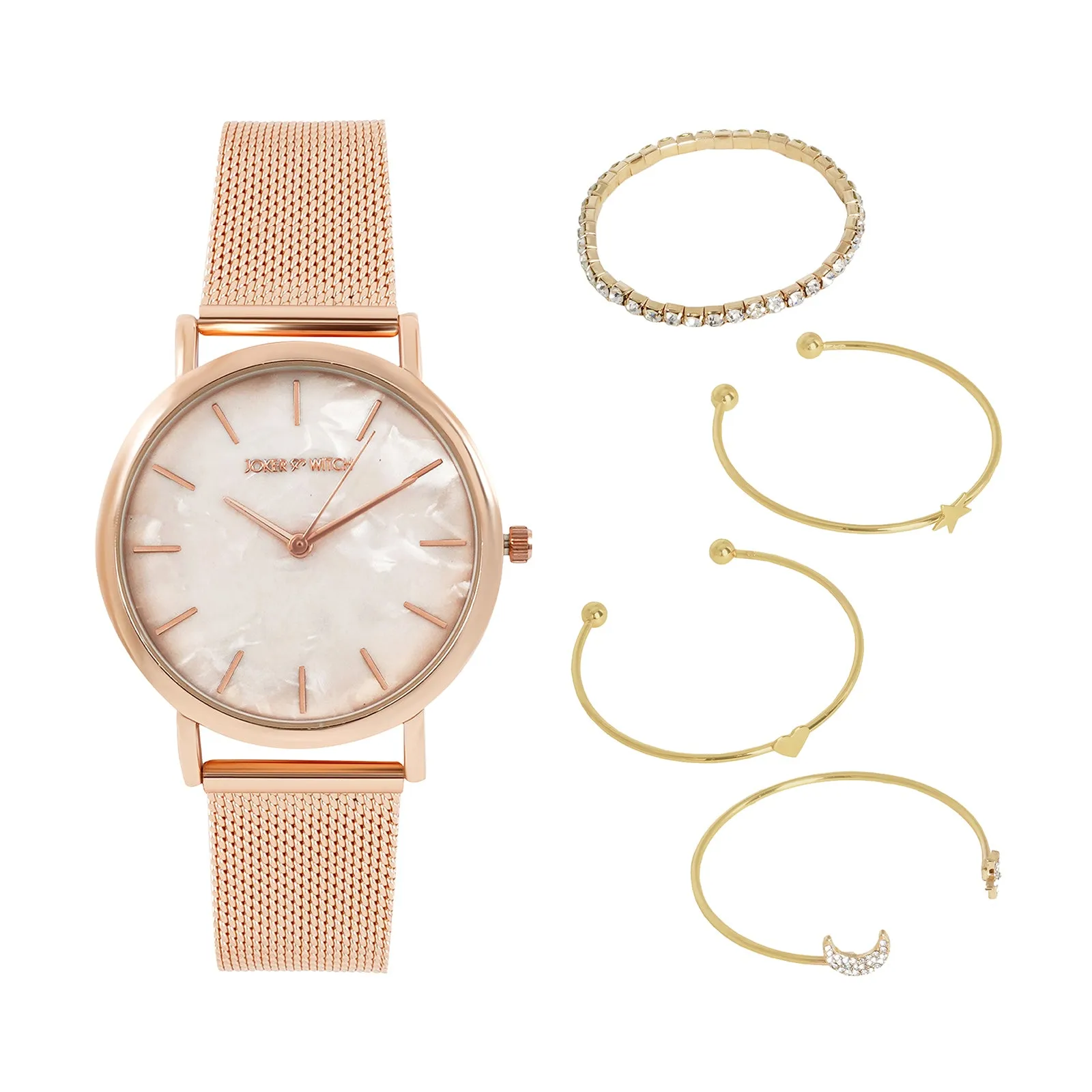 Pixie Rosegold Watch Bracelet Stack