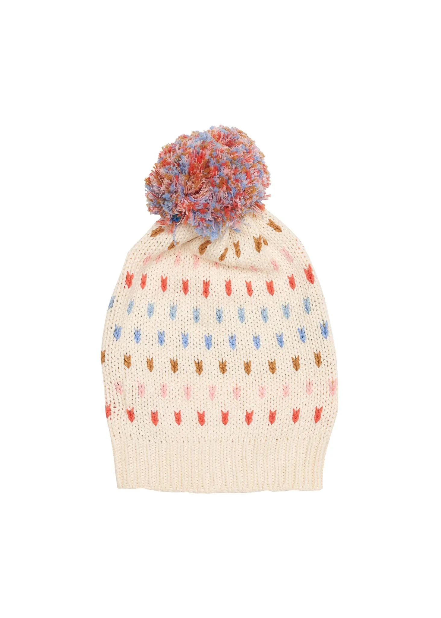 Pompom Beanie, Vintage Cream