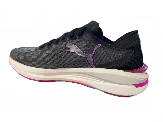 Puma women's running shoe Electrify Nitro 195174 08 black-castlerock-deep orchid 