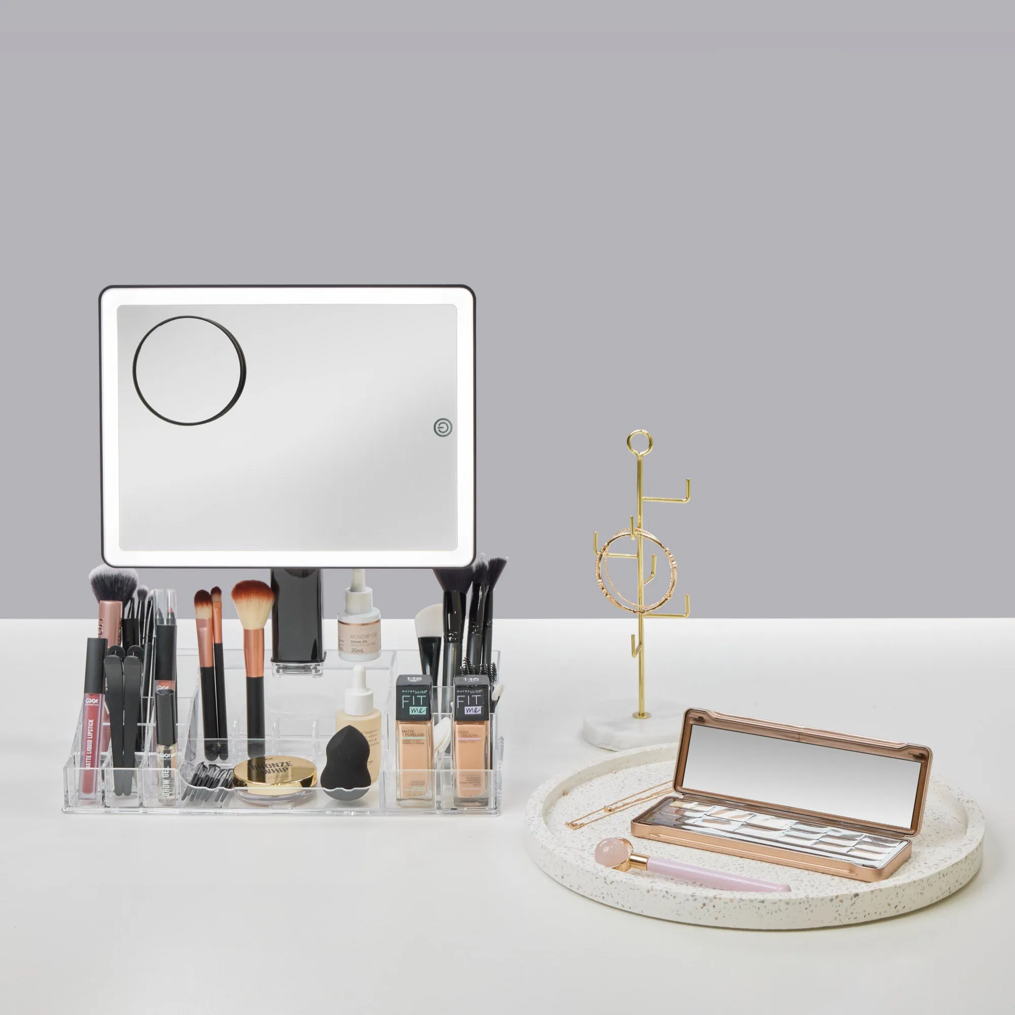 Radiance LED Beauty Mirror with Organiser