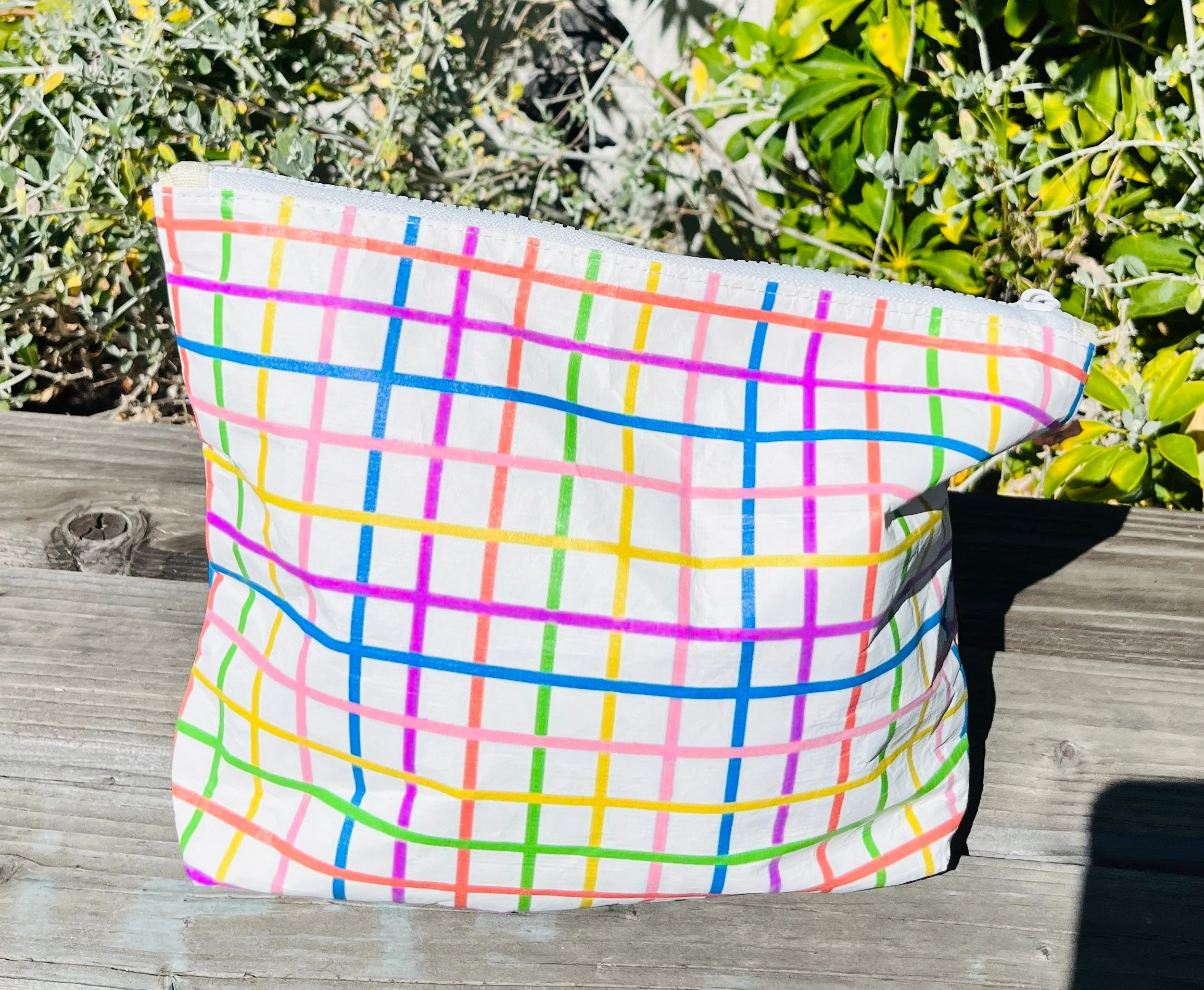 Rainbow Grid Pouch