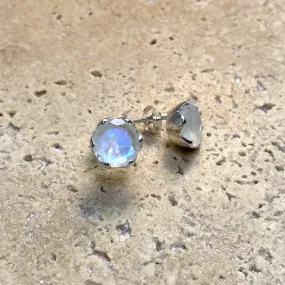 Rainbow Moonstone Earrings - Sophia Studs