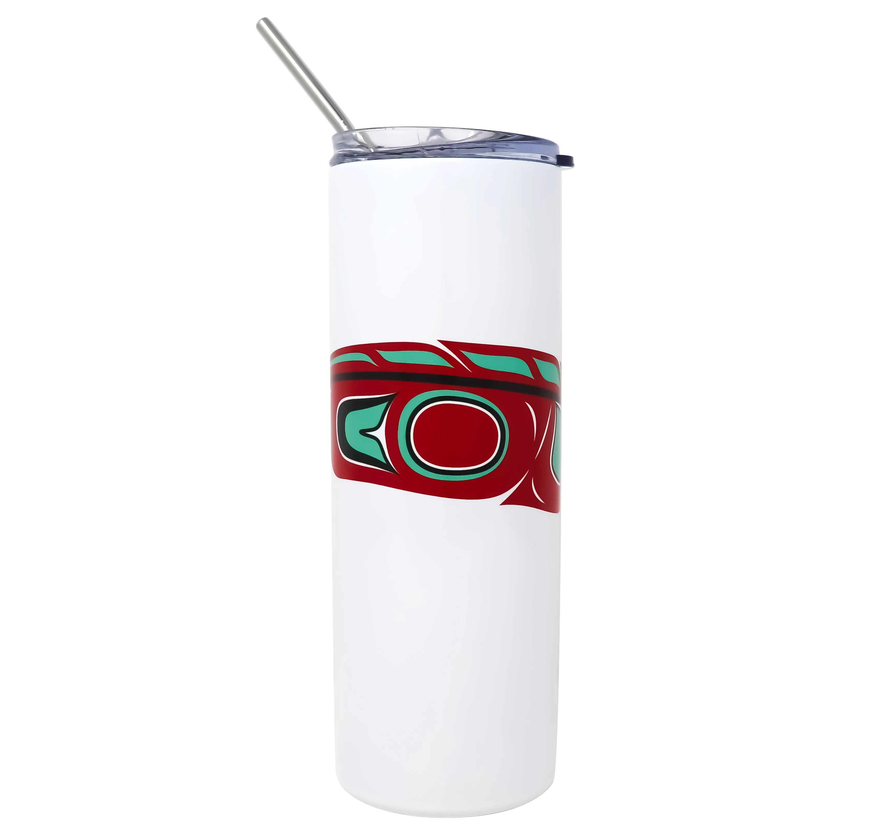 Red Feather Formline Tumbler w/ Straw