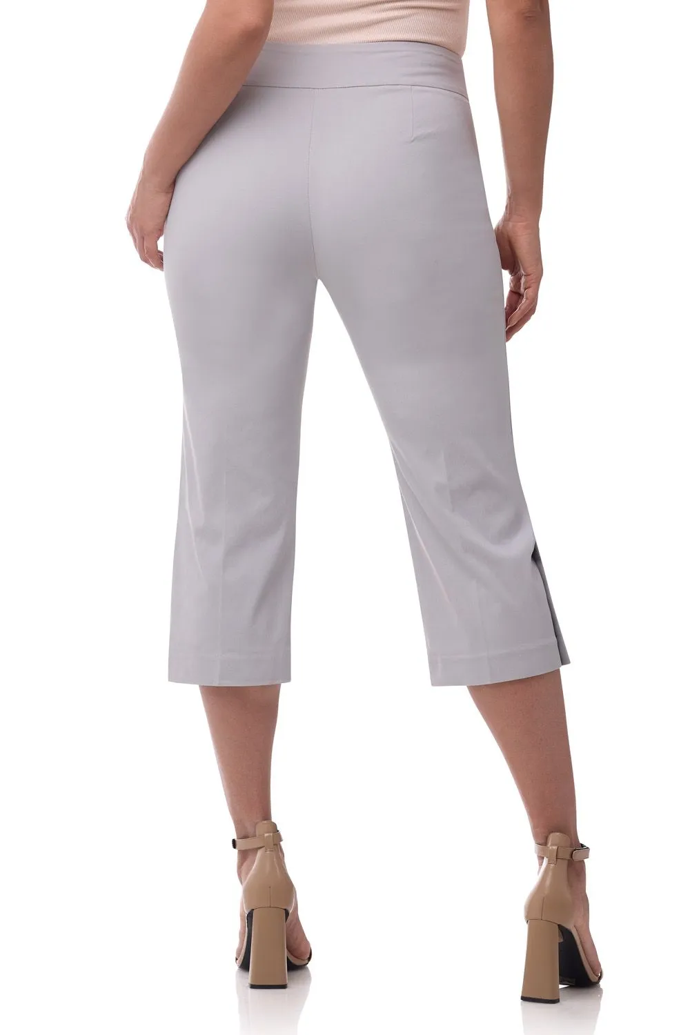 Rekucci EcoCosy Straight Leg Capri with Button Detail