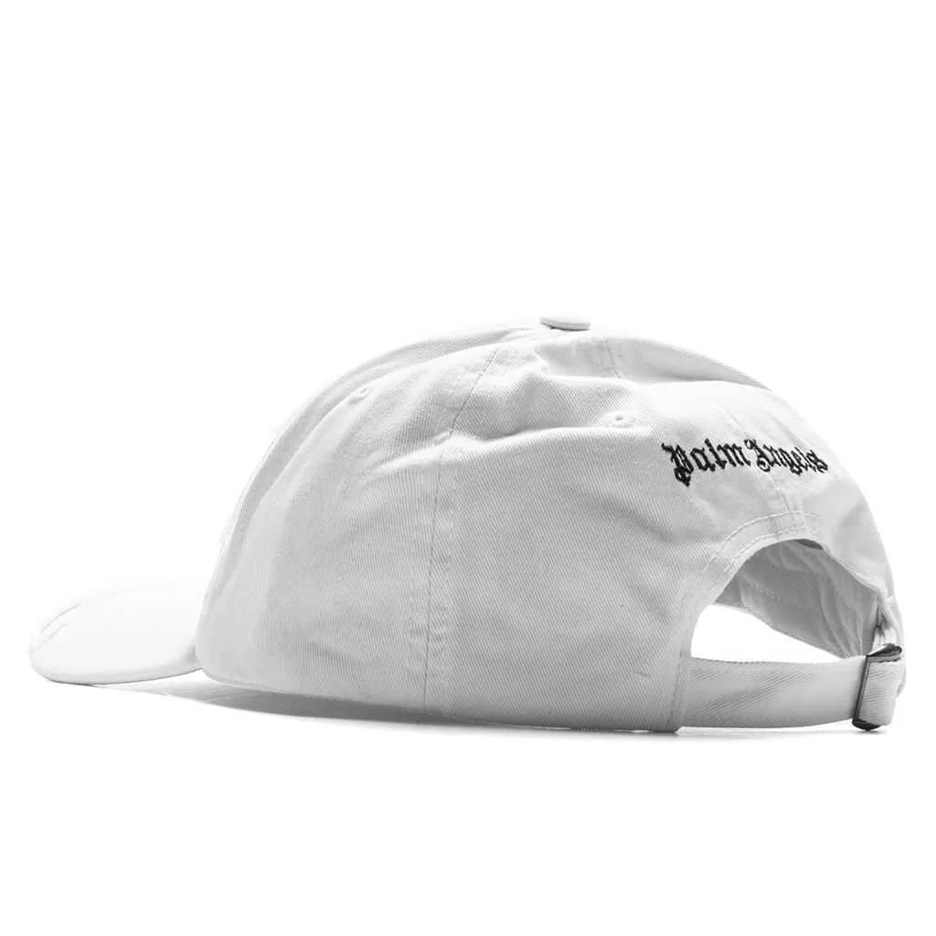 Ripped Logo Cap - White/Black