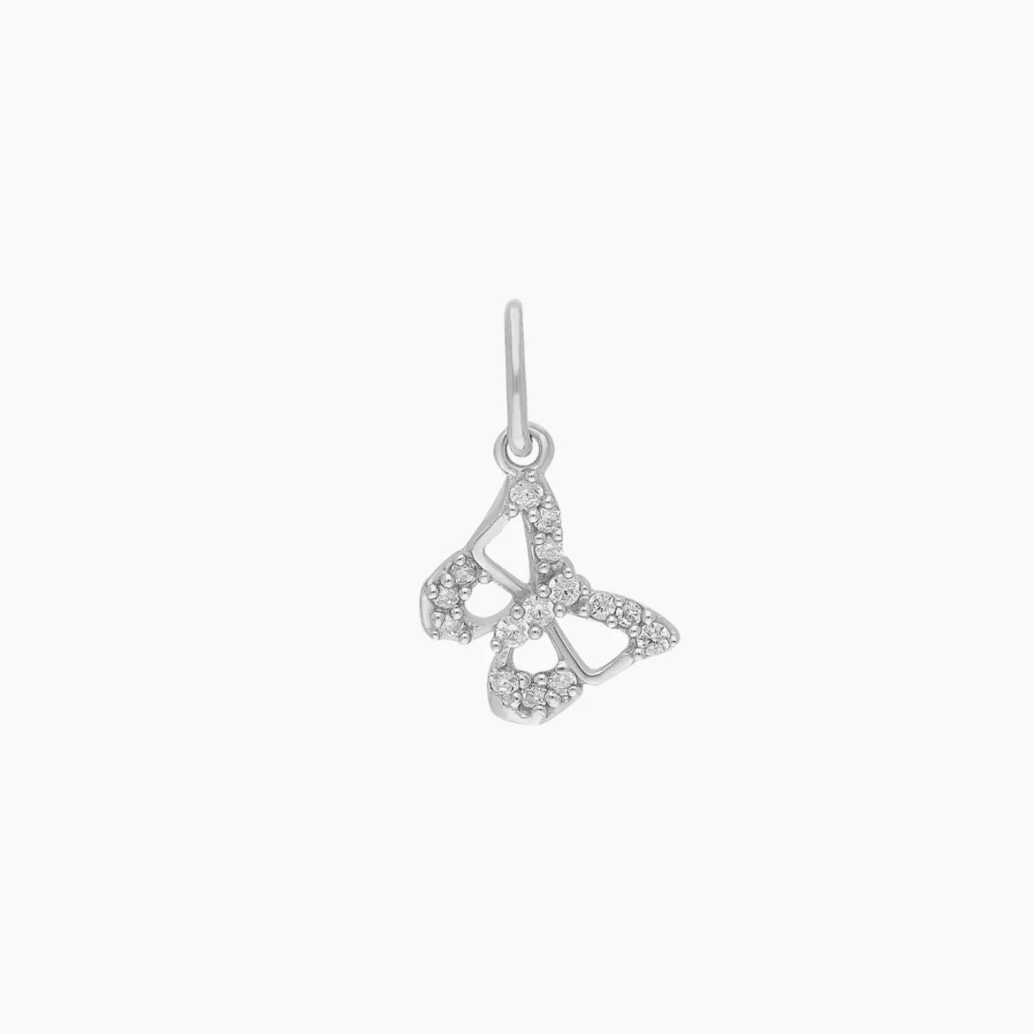 Roma Butterfly CZ Charm (Silver)