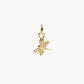 Roma Dragonfly CZ Charm (Gold)