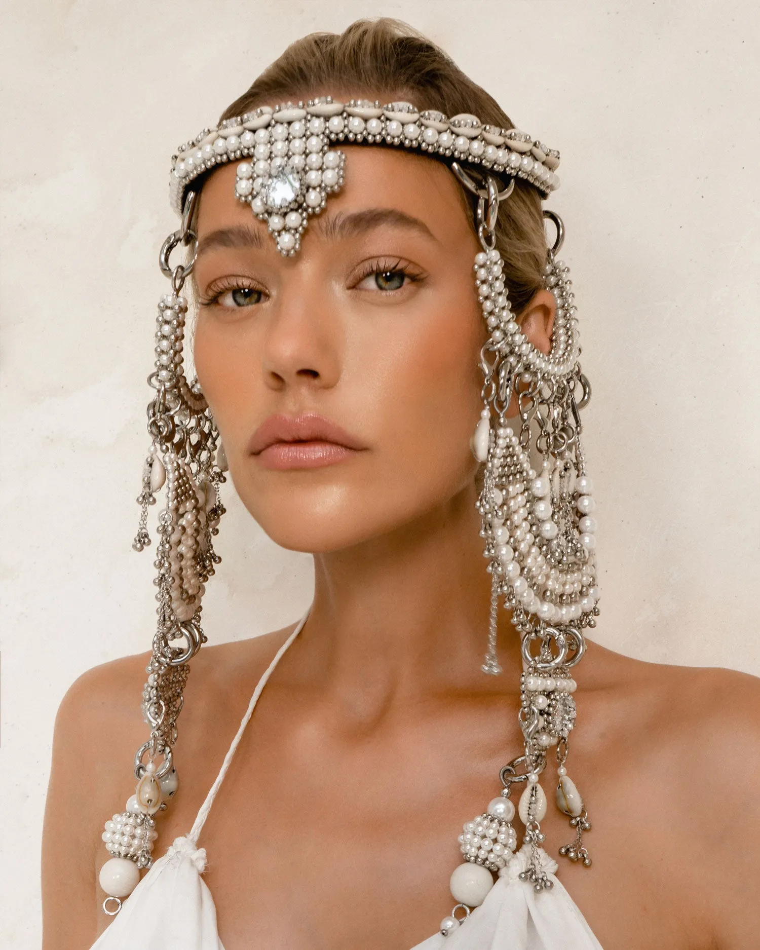 Rushi Headpiece System in Pearl