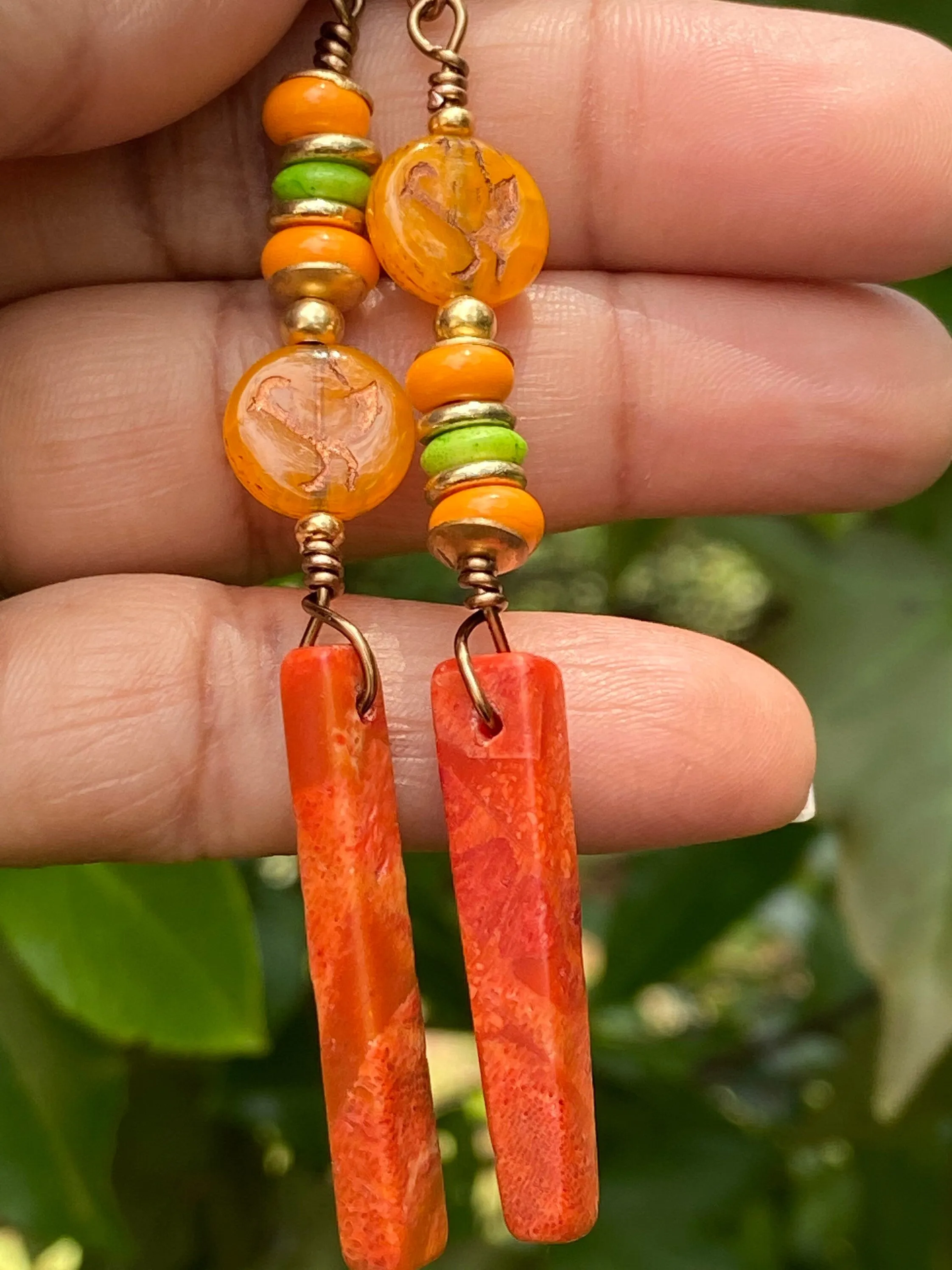 Rusty Sponge Earrings