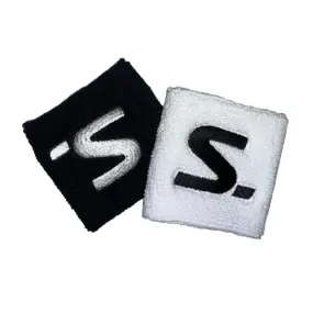 Salming Wristband Short Twin Pack Black White