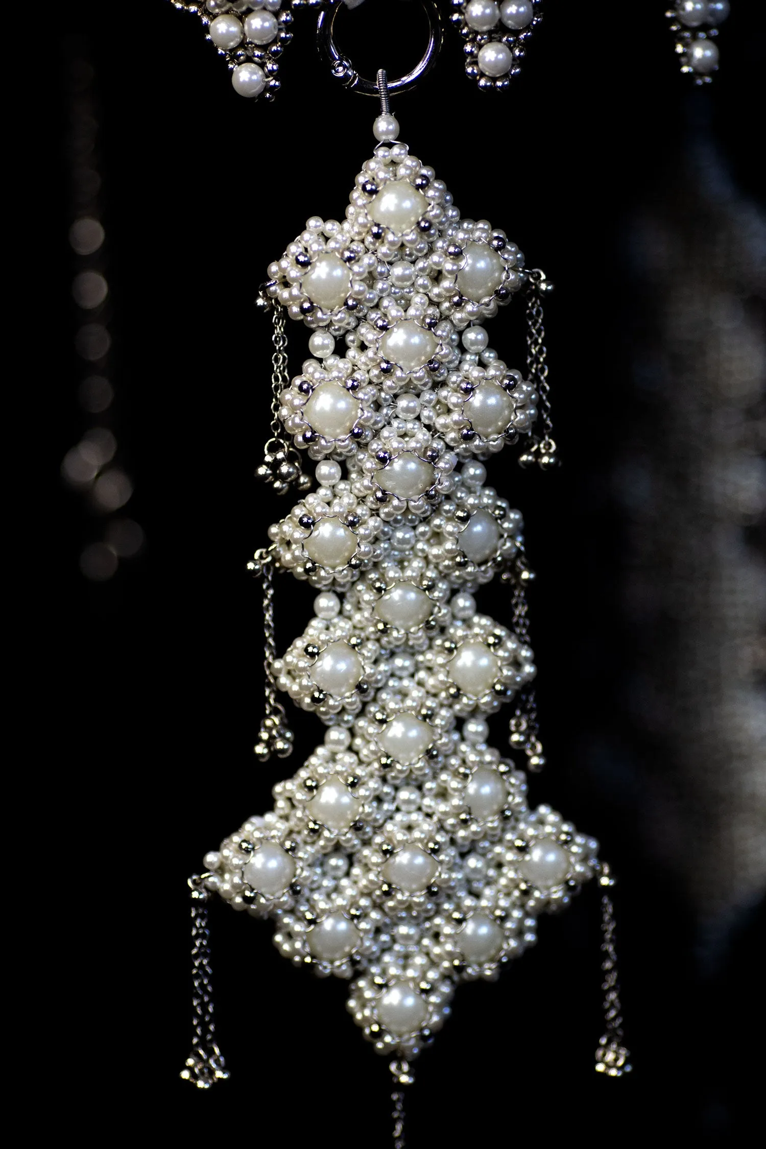 Sappho Crown in Pearl with Reversible Clusters