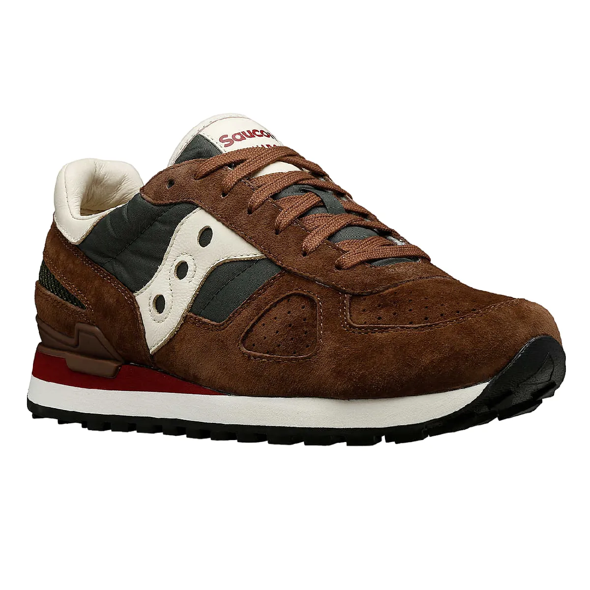 Saucony Original men's sneakers shoe Shadow S70780-3 brown green