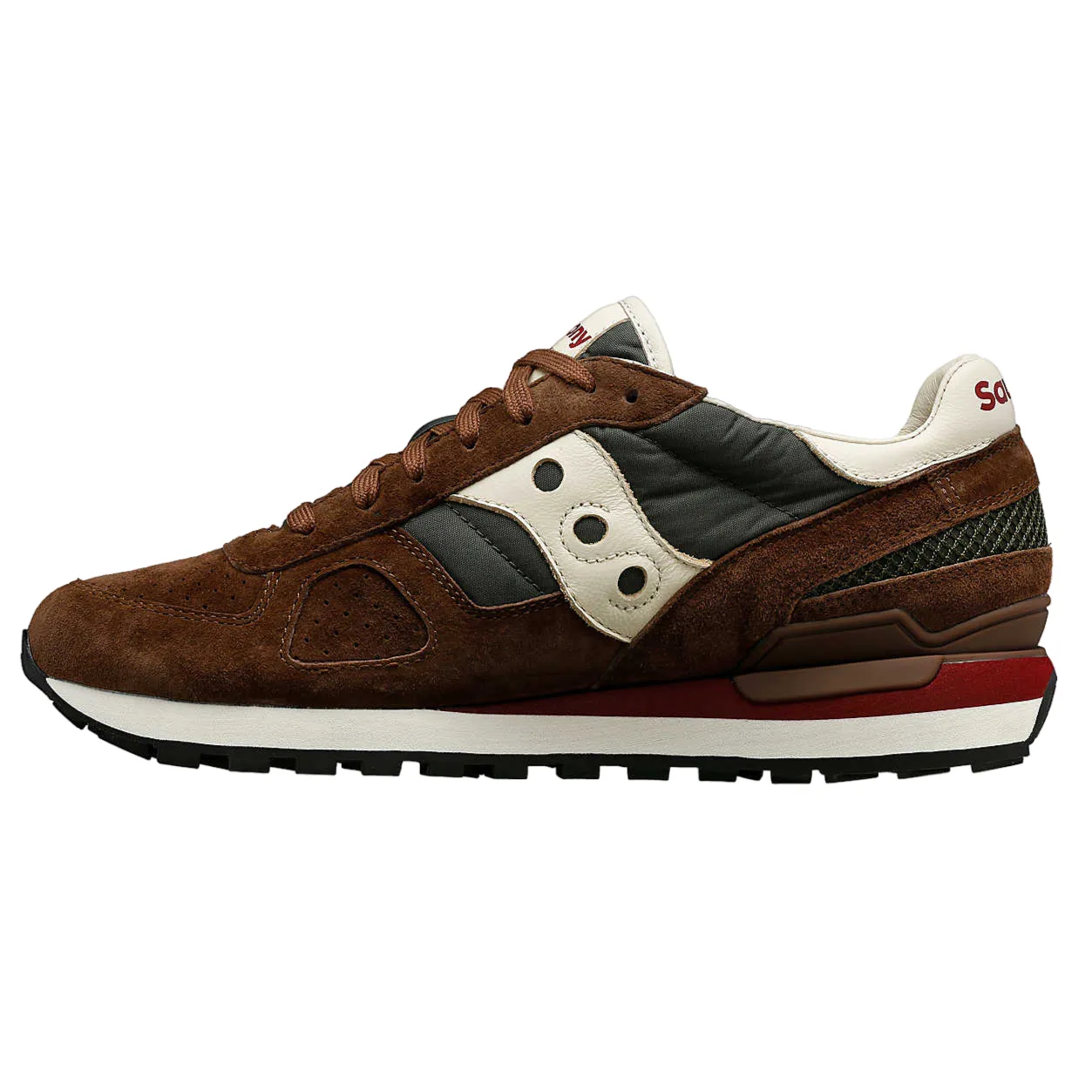 Saucony Original men's sneakers shoe Shadow S70780-3 brown green