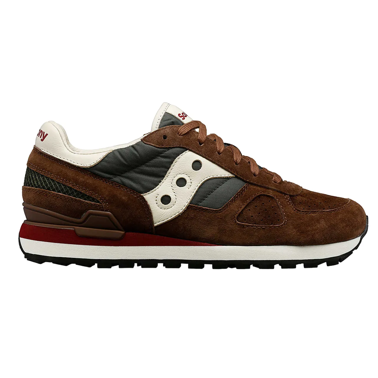 Saucony Original men's sneakers shoe Shadow S70780-3 brown green