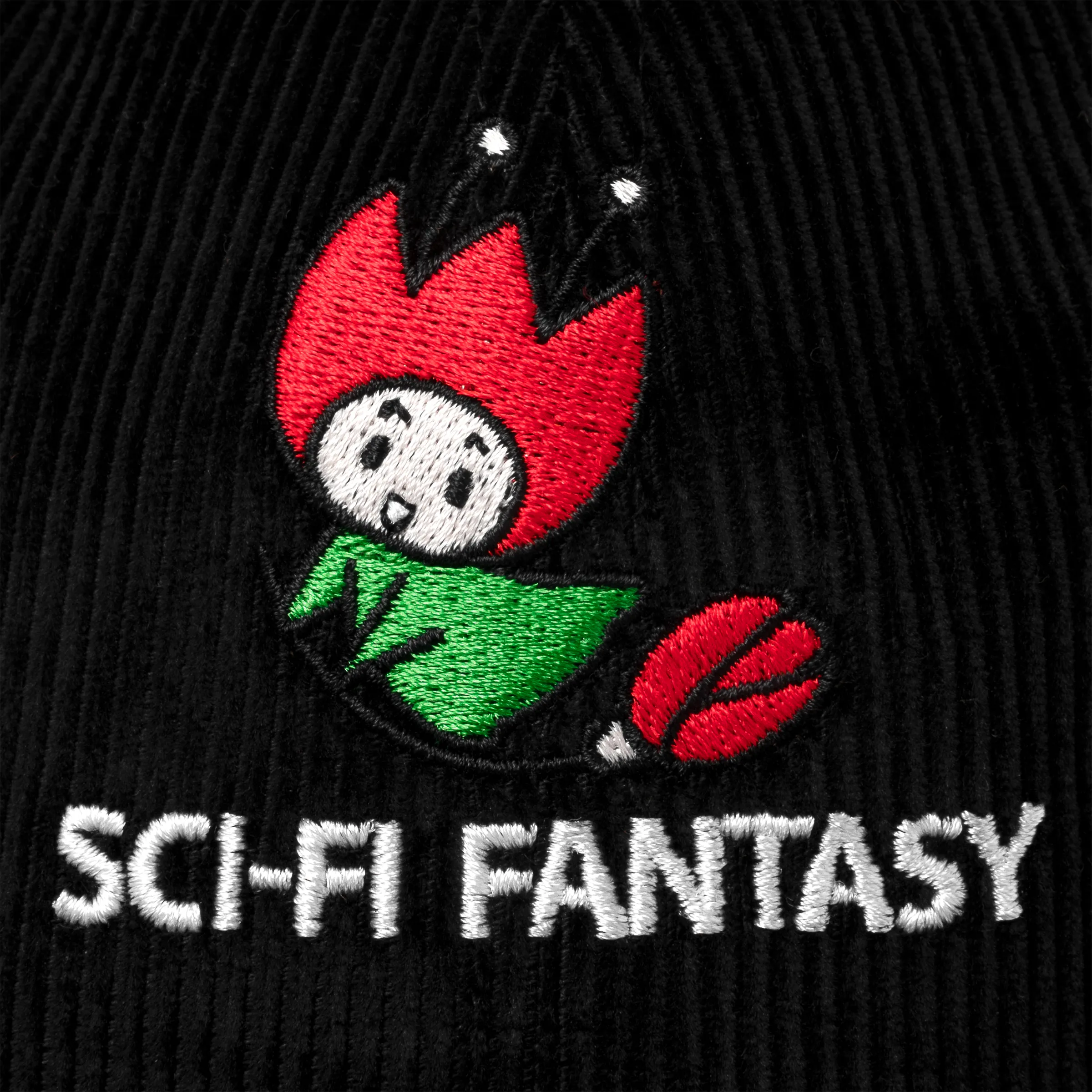 Sci-i Fantasy Flying Rose Hat Black