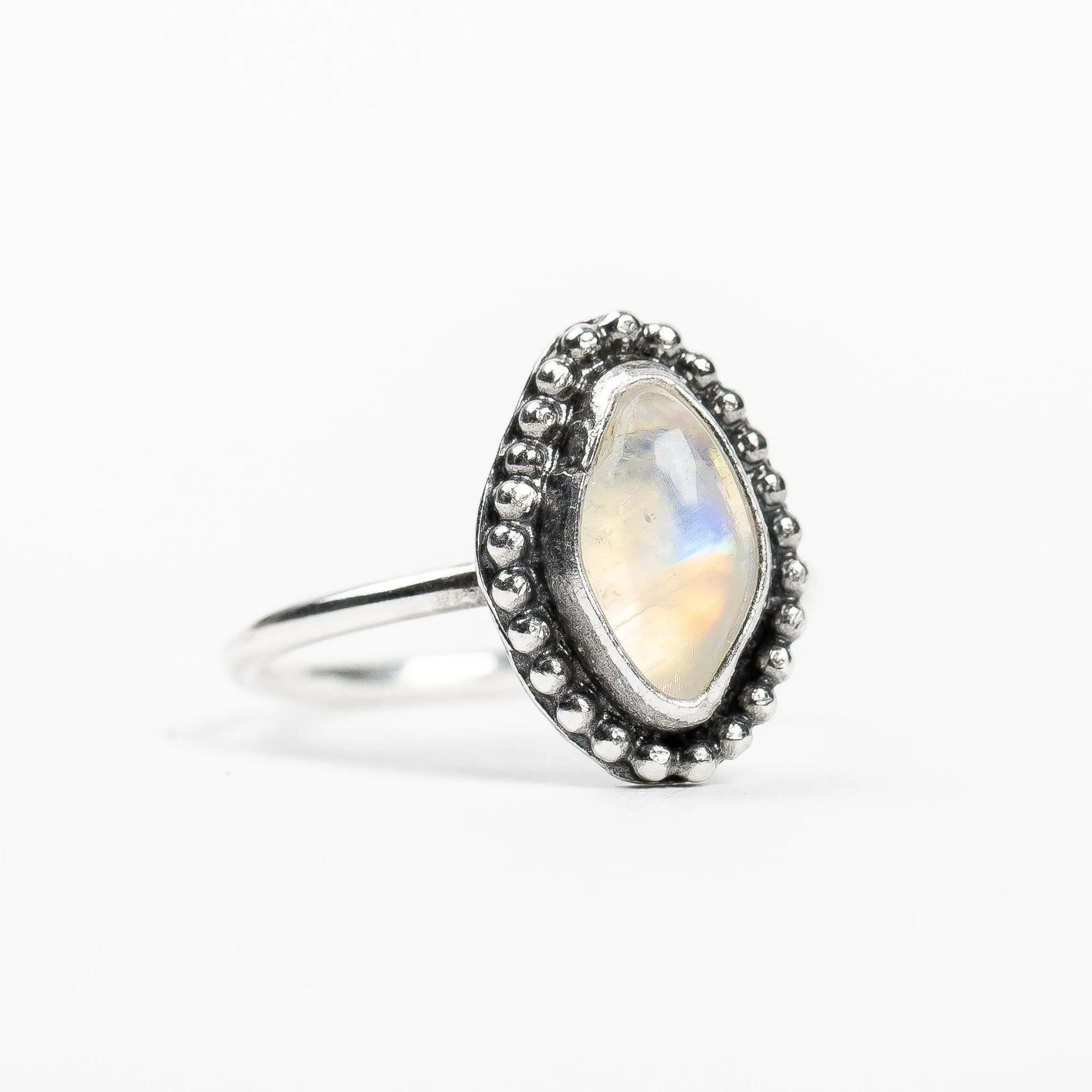 Size 3 Midi Ring | Rainbow Moonstone