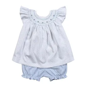 Smocked Bloomer Set - Blue