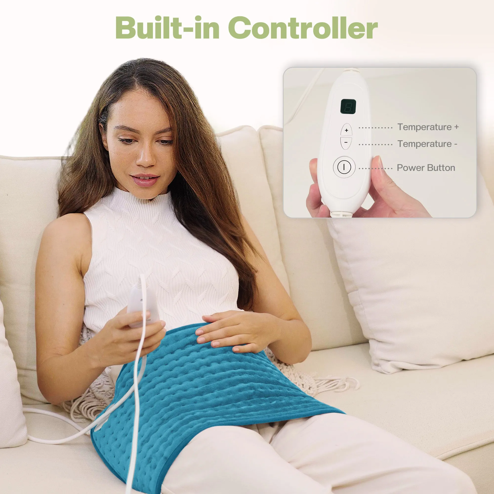 Snailax Electric Heating Pad for Back & Multiple Body Parts Pain Relief - SL-019M3-B