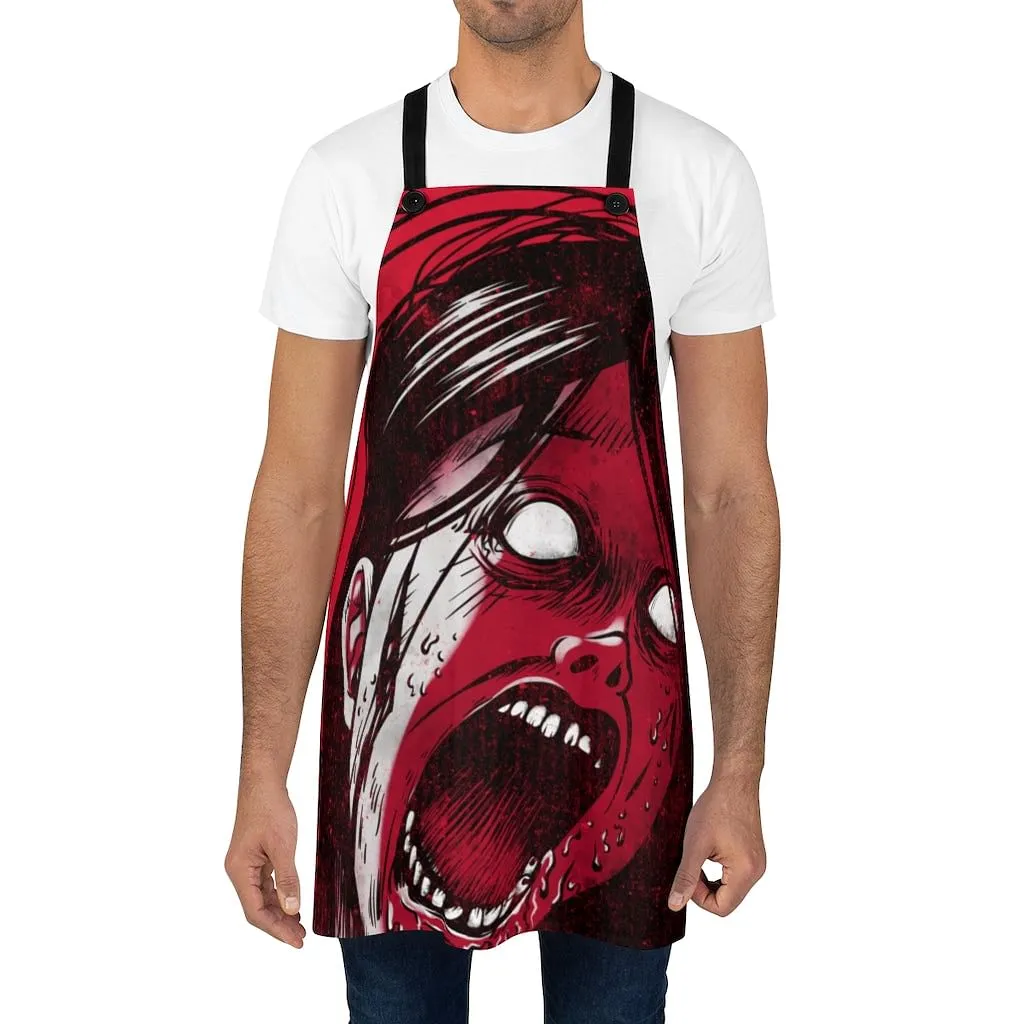 Soft Goth Apron / Cooking Apron / Screaming Female Kitchen Apron