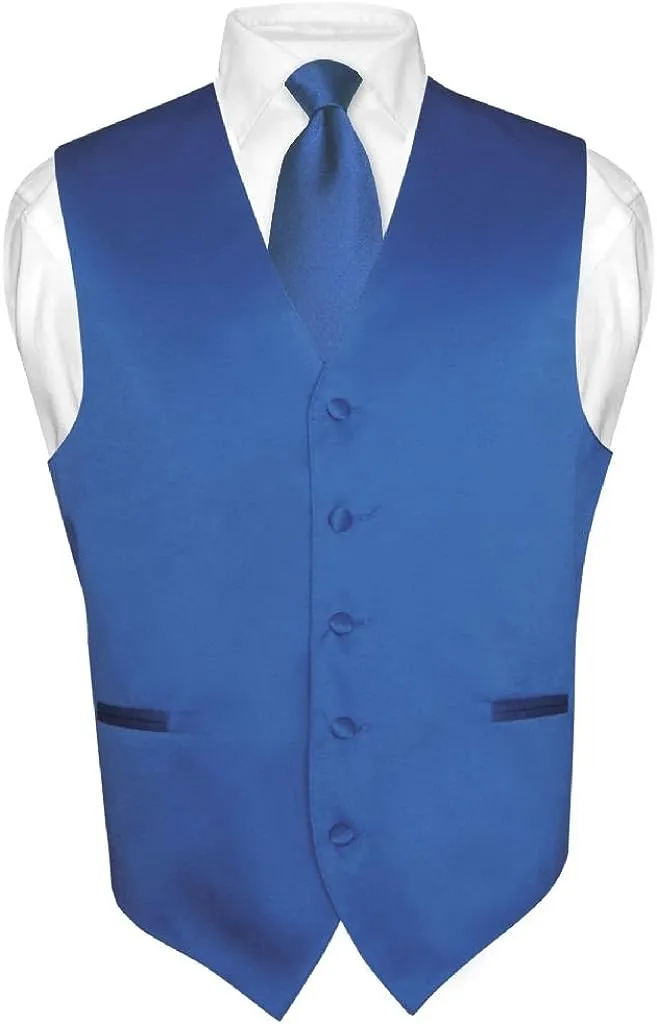 Solid Color 2-Piece Vest and Necktie Set