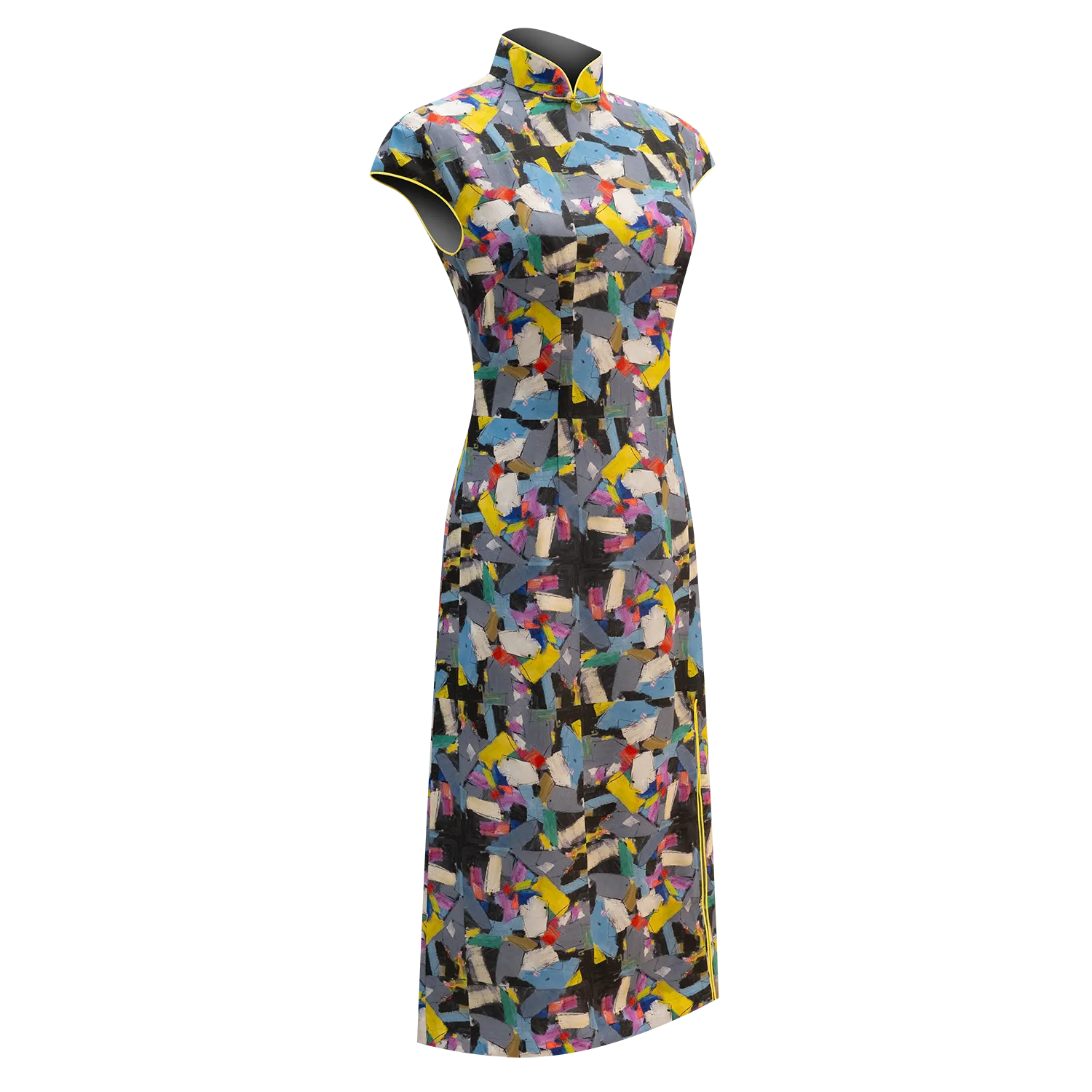 SPARKLE BY KAREN CHAN x HKMoA【PATCHWORK】100% Silk Cheongsam (Cap Sleeve) (百衲衣)(吳冠中)