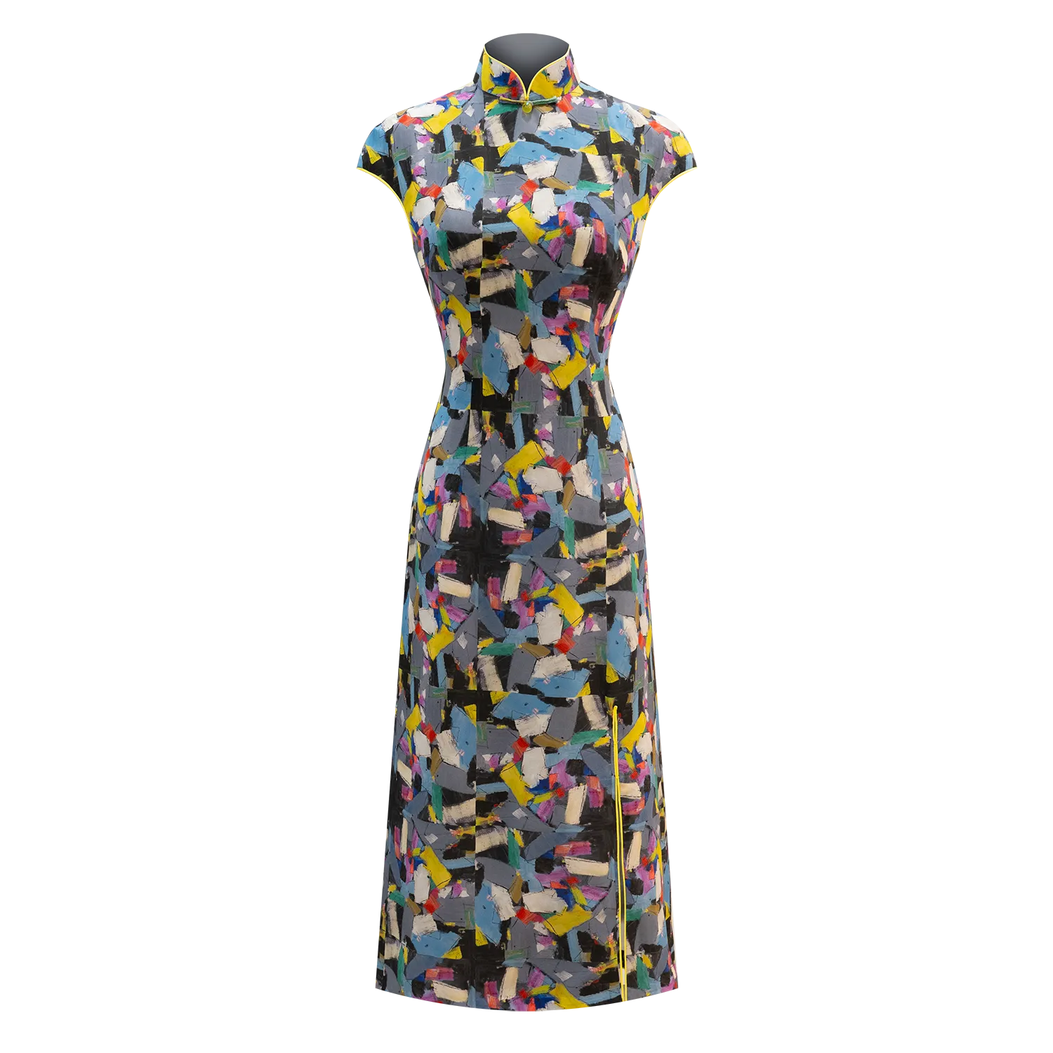 SPARKLE BY KAREN CHAN x HKMoA【PATCHWORK】100% Silk Cheongsam (Cap Sleeve) (百衲衣)(吳冠中)