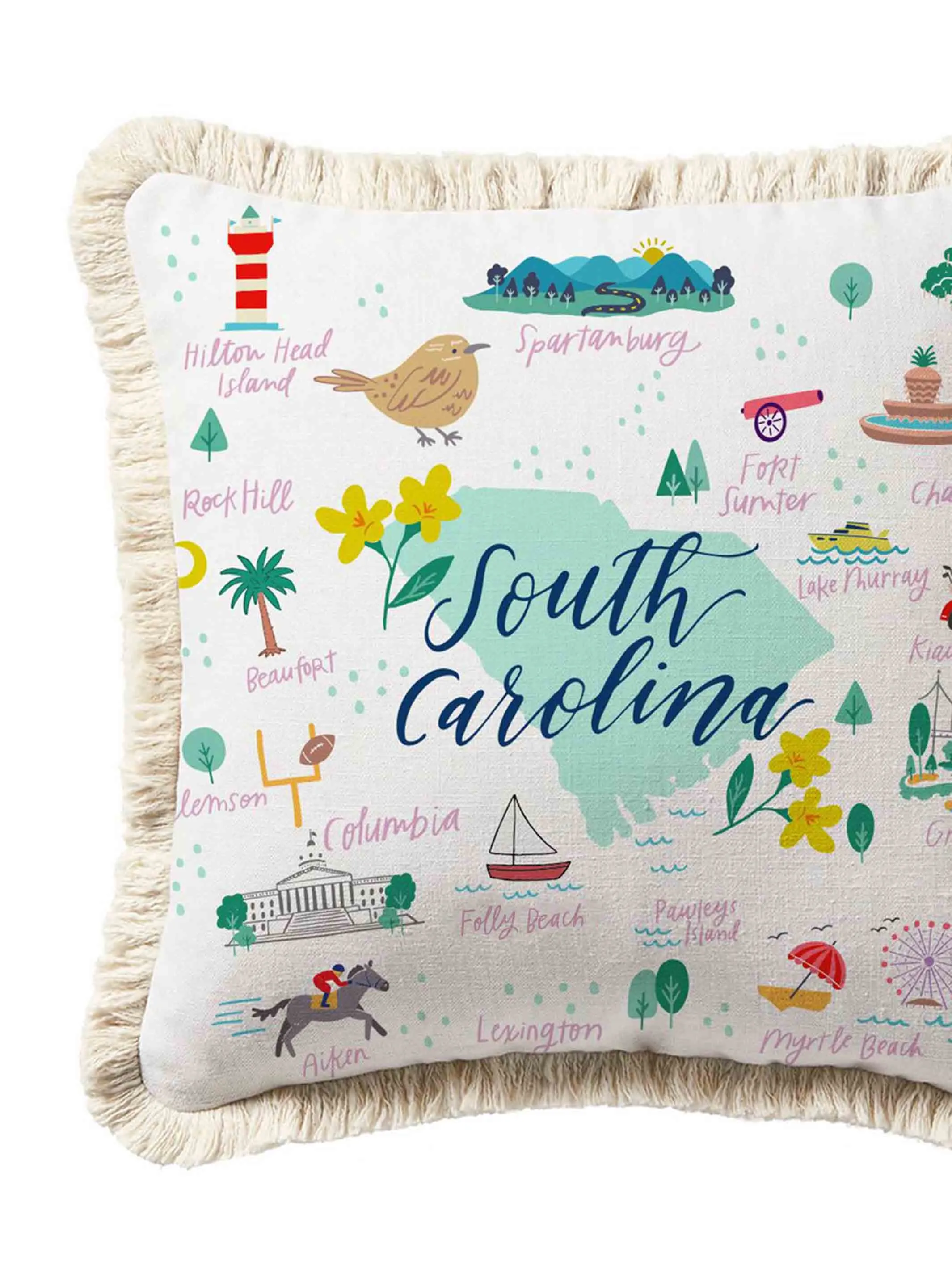 Square Pillow | South Carolina