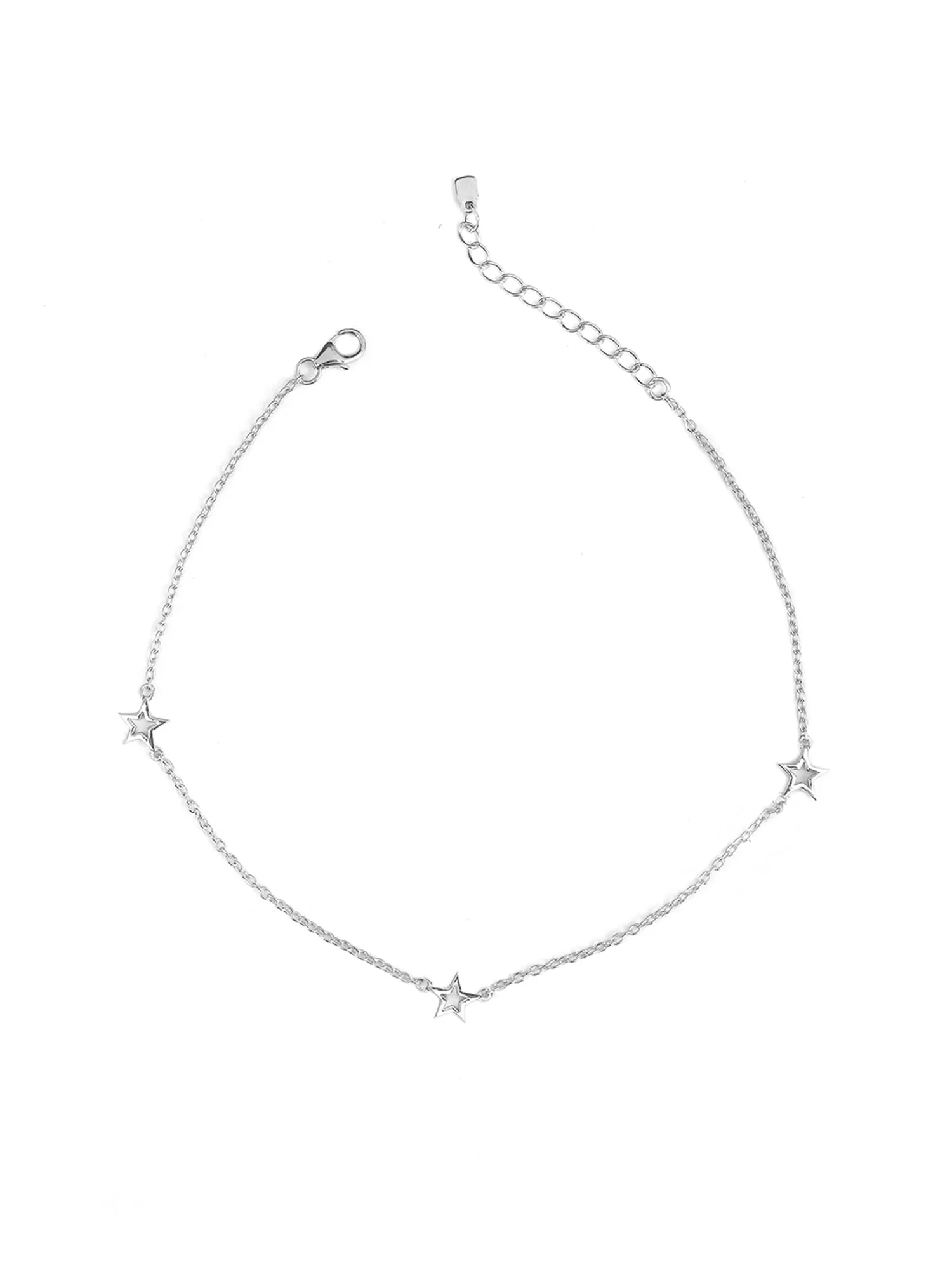 Star Design Pure 925 Silver Anklet For Women