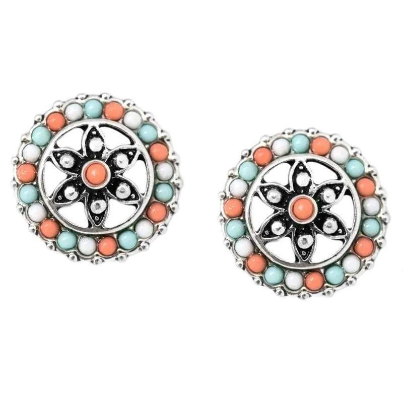 Summer Cabana Multi-Colored Post Earrings