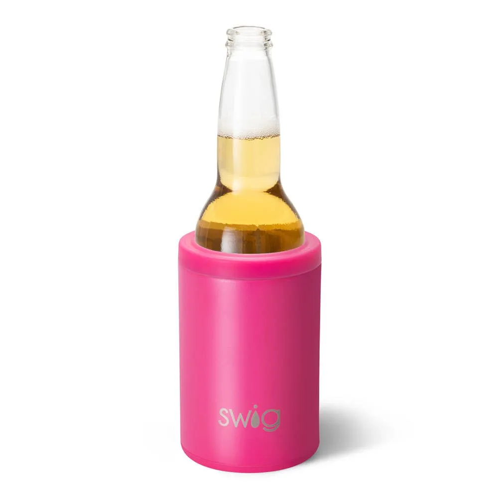 Swig Hot Pink Can   Bottle Cooler (12oz)