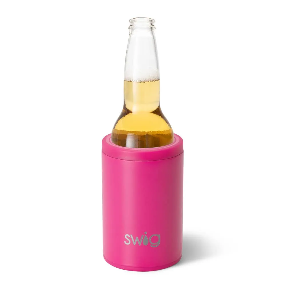 Swig Hot Pink Can   Bottle Cooler (12oz)