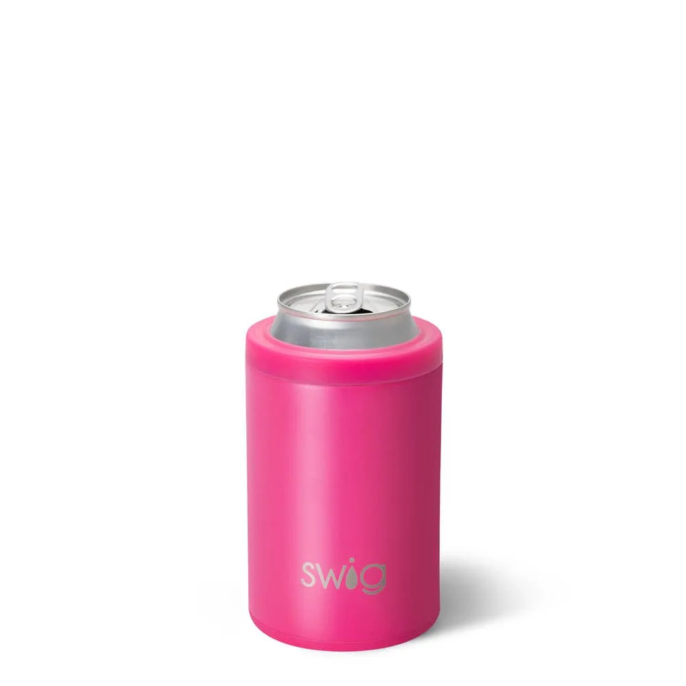 Swig Hot Pink Can   Bottle Cooler (12oz)