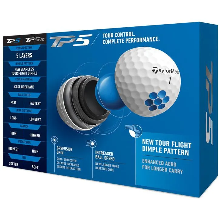 TaylorMade Balles TP5 2021 (boite de 12)