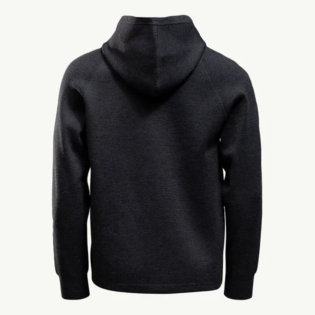 TECH MERINO MILANO HOOD CHARCOAL MELANGE