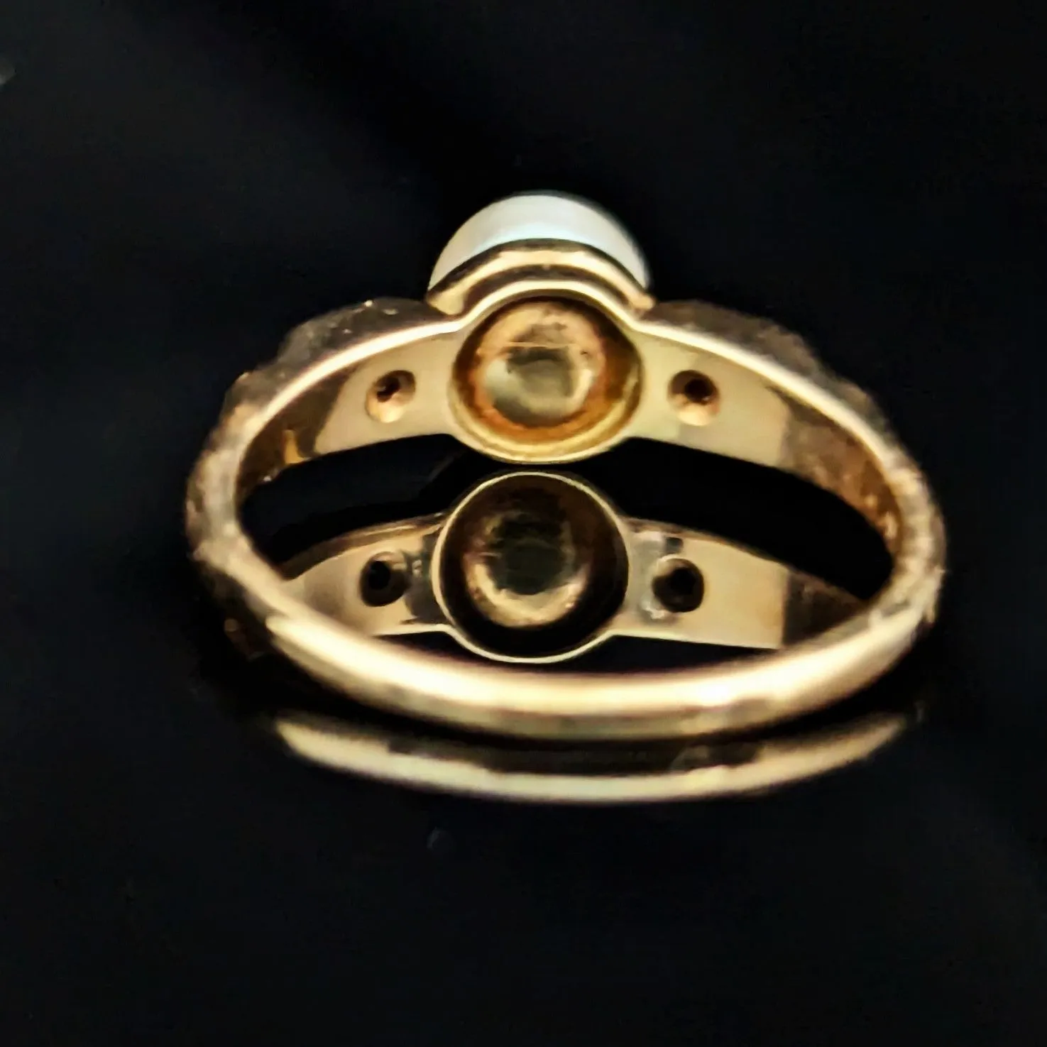 The Edenton - Vintage Pearl Diamonds 14k Gold Ring