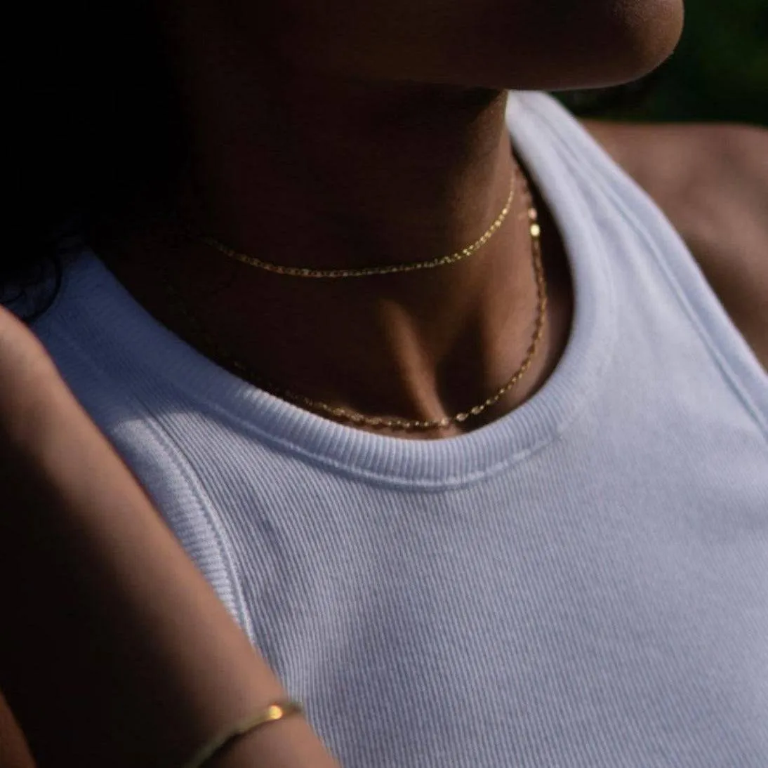 THE ELEGANT NECKLACE STACK - 18k gold plated