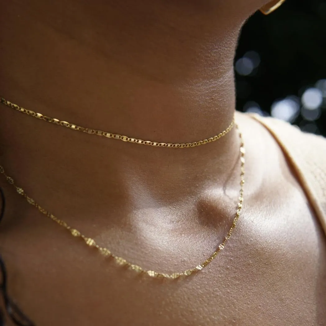 THE ELEGANT NECKLACE STACK - 18k gold plated