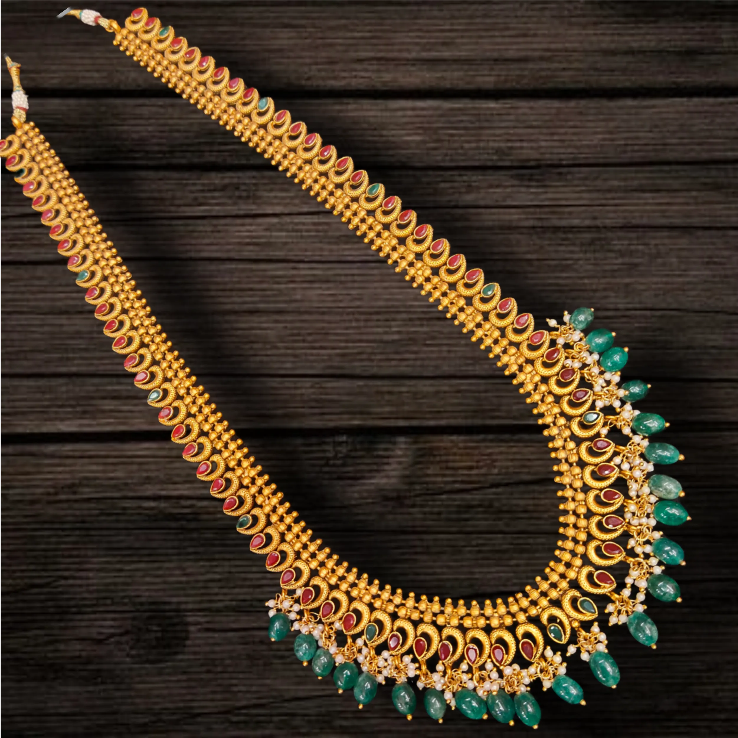 The Exquisite Antique Finish Long Necklace Set By Asp Fashion Jewellery